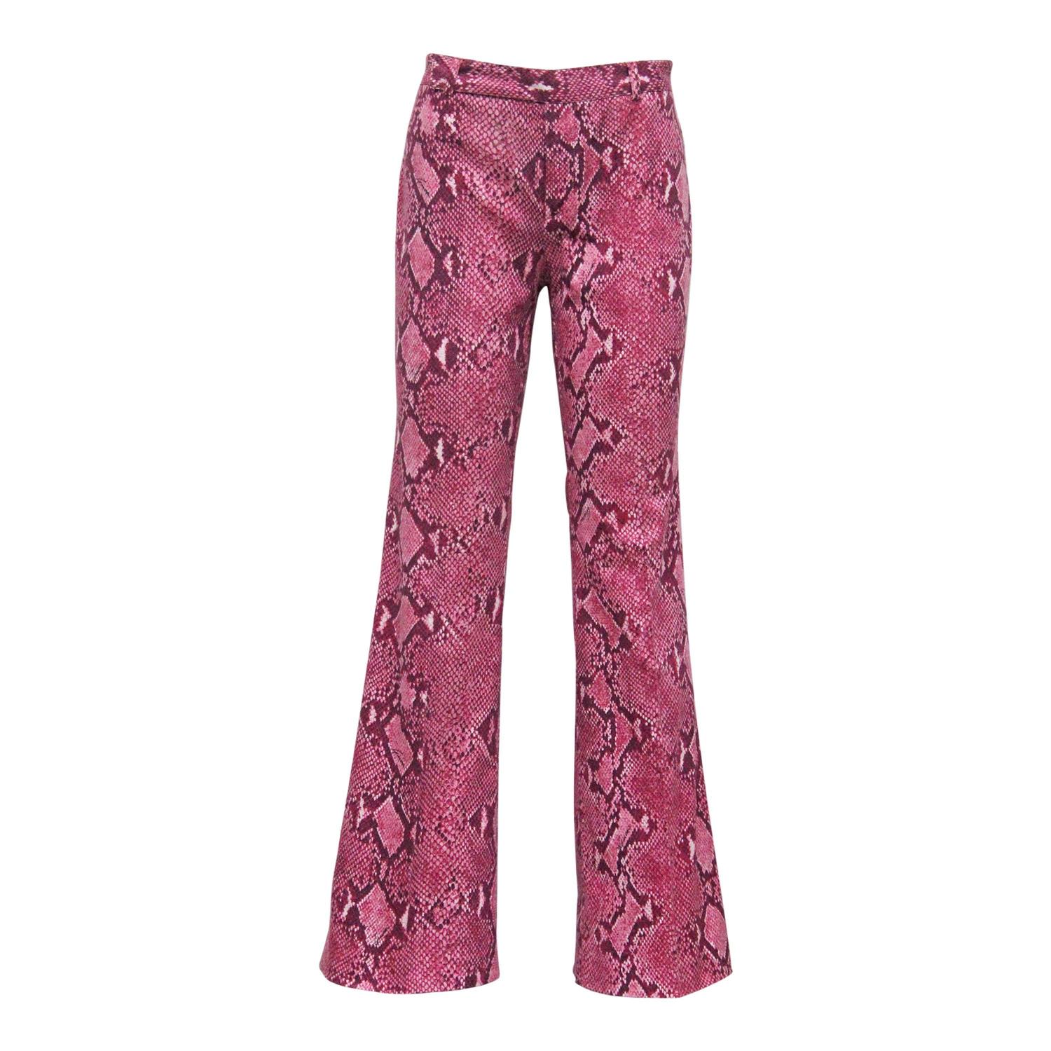 Gucci by Tom Ford Hot Pink Python Print Bell Bottom Pants, c. 2000 at  1stDibs | 2000 pants, gucci pink pants, hot pink bell bottom pants