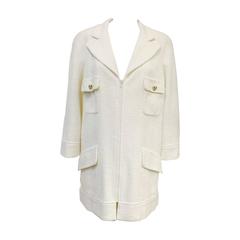Chanel 2009 Cruise Collection Ivory Cotton Swing Coat