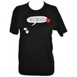 Comme des Garçons - T-shirt en coton noir avec broderie et imprimé