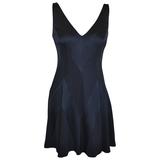 Moschino - Robe en crêpe multicolore bleu marine foncé à panneaux