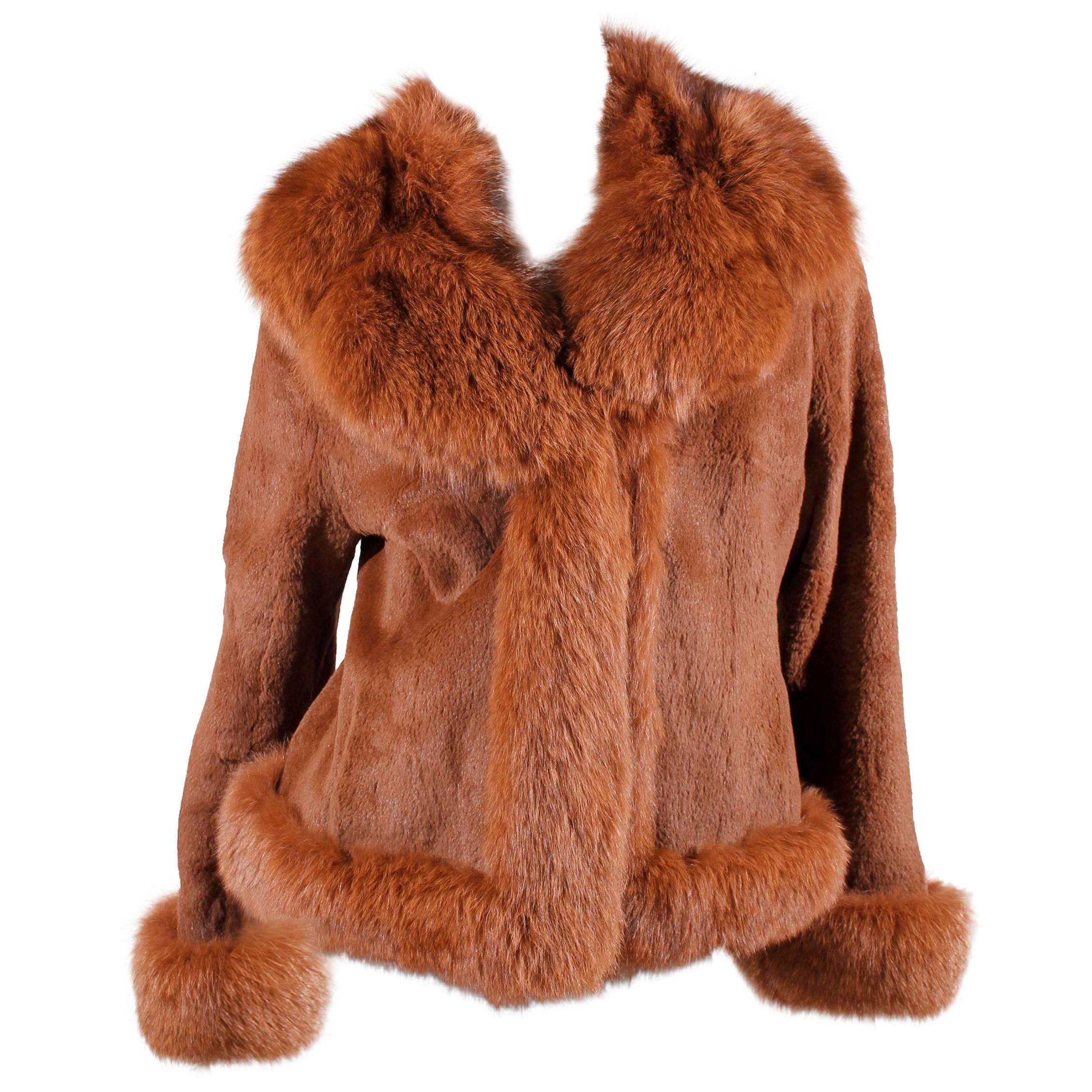 Black Fur Coat - fox & rabbit brown