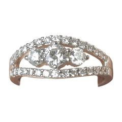 1ct VS Diamond, 14kt White Gold Band Ring