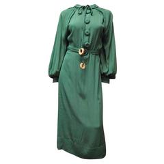 1930s Forest Green Dress