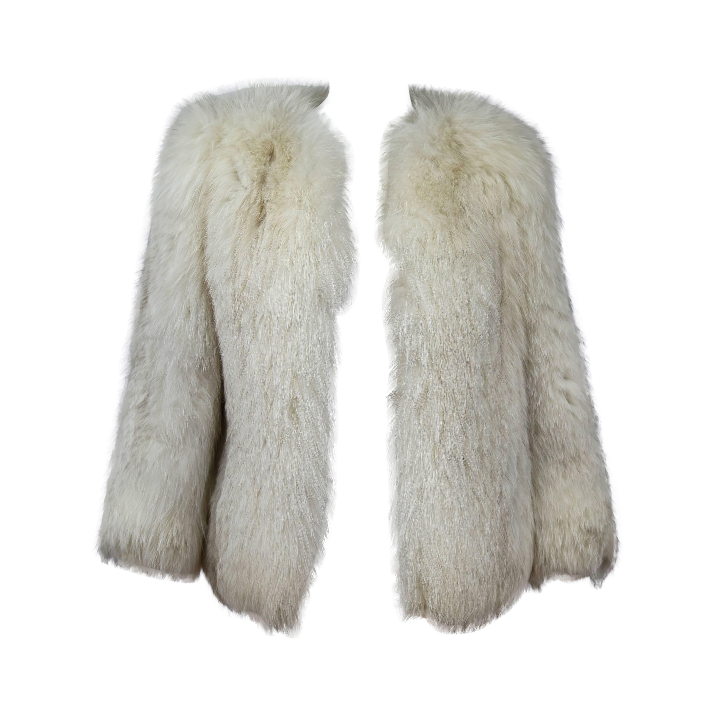 Off White Fox Fur Coat