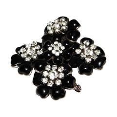 Chanel vintage Camelia brooch pendant made by Gripoix 1995