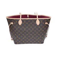 Louis Vuitton Neverfull MM Monogram w/ Pivoine (pink) interior