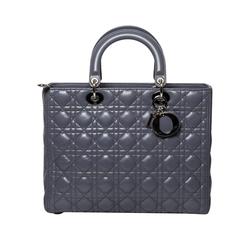 Christian Dior Large Lady Dior Bag in Gris