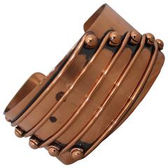Renoir Vintage Copper "Streamline" Cuff Bracelet - 1950's 3