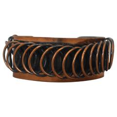 Renoir Vintage Handmade Copper Coil Cuff Bracelet - 1950's 6