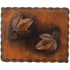 Rebajes Kupfer „“Blätter-Schnörkeltafel“ – ca. 1950er Jahre