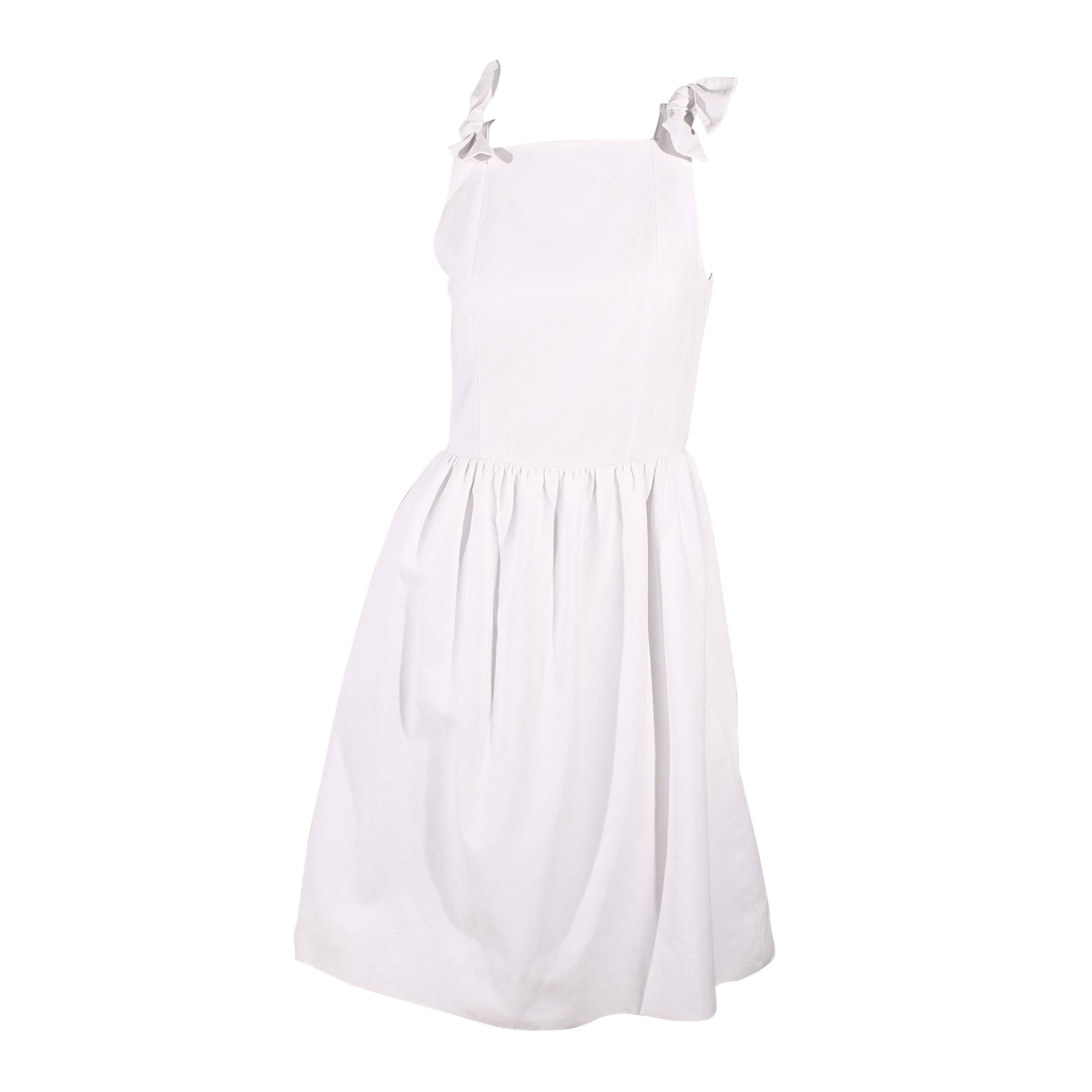 1980s Chanel Dress White For Sale