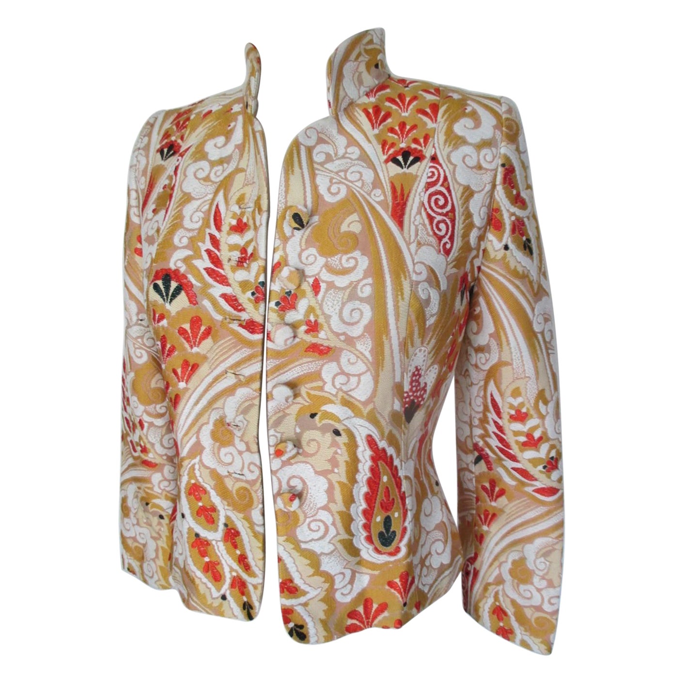Giorgio Armani Haute Couture Floral Oriental Jacket  For Sale