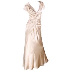 Christian Dior Champagne-colored Evening Gown