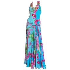 Gorgeous Gianni Versace Silk Dress With Elaborate Emboidery 3