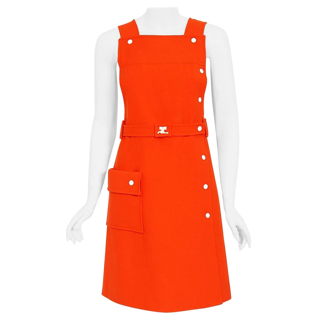Rare Original 1960s Courreges Orange Vinyl Jacket main image 1