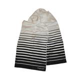Emanuel Ungaro - Écharpe rectangulaire en soie à rayures noires et blanches