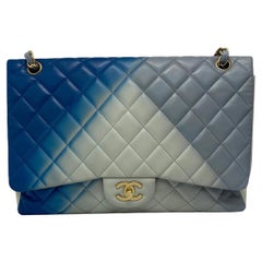 2010 Chanel Maxi Jumbo Bag Blue Gradient 