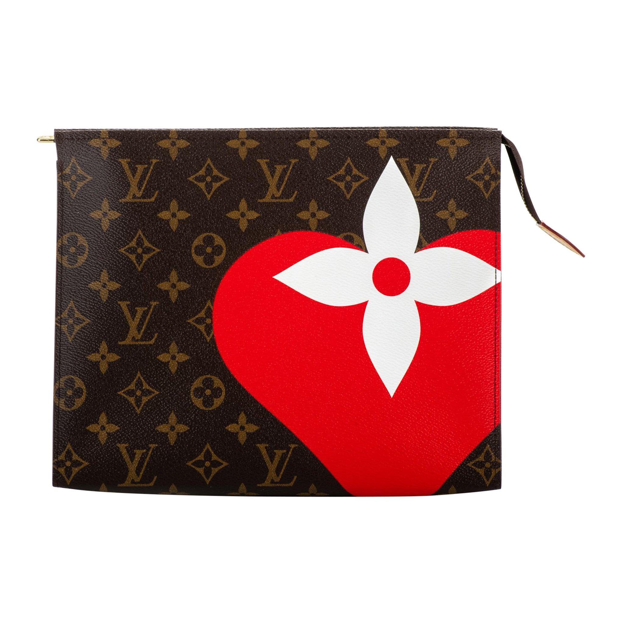 New  Louis Vuitton Limited Edition Heart Monogram Clutch Bag For Sale