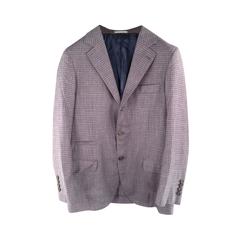 BRUNELLO CUCINELLI 36 Regular Purple Wool Blend Notch Lapel Sport Coat