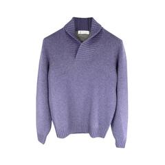 BRUNELLO CUCINELLI Size XS Purple Cashmere Shawl Collar Sweater