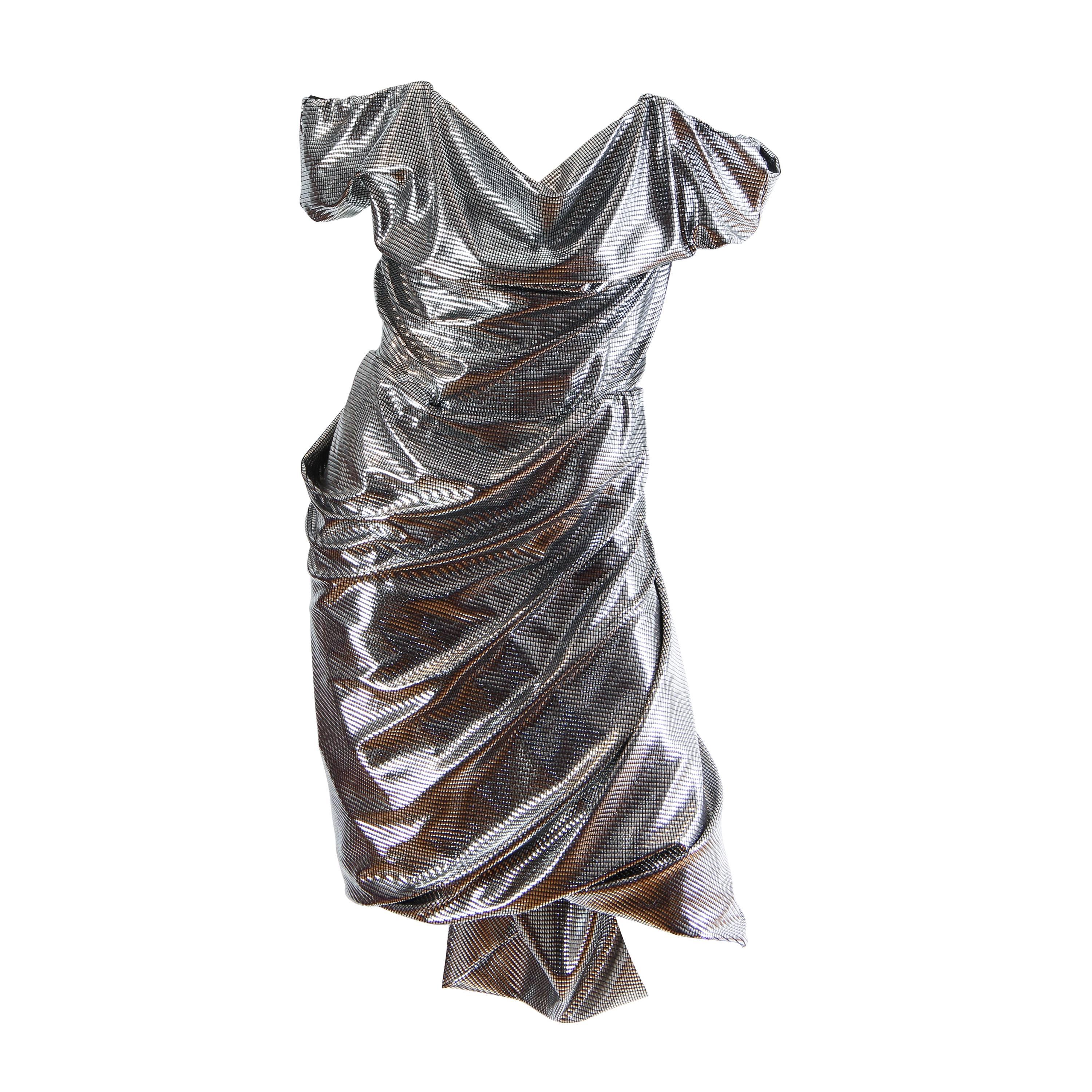 Vivienne Westwood Strapless Silver Corset Dress
