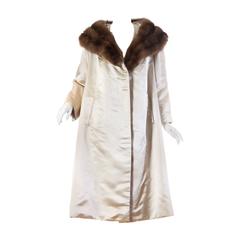 Silk Opera Coat with Sable Collar from Bergdorf Goodman