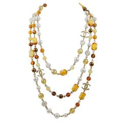 Chanel Gripoix Bead and Faux Pearl Necklace
