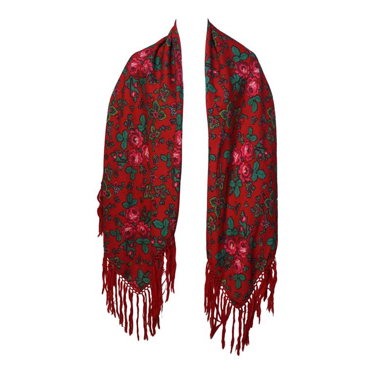 wool challis shawl