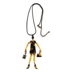 Vintage Jean Paul Gaultier Fashion Necklace Dangling Fashionista Pendant 9