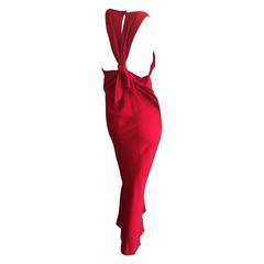 Yves Saint Laurent Rive Gauche Vintage Red Evening Dress