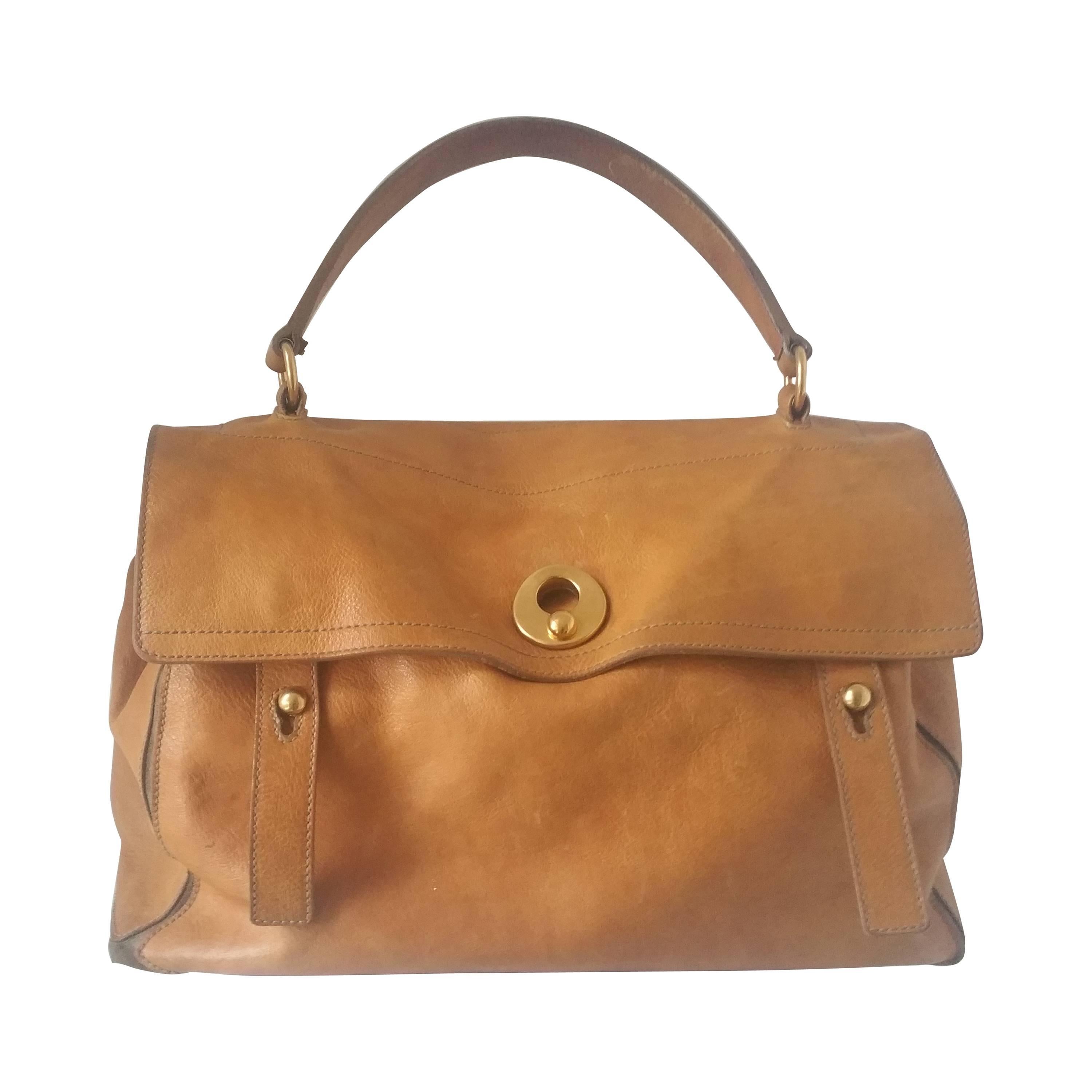 1980s Yves Saint Laurent Muse brown bag