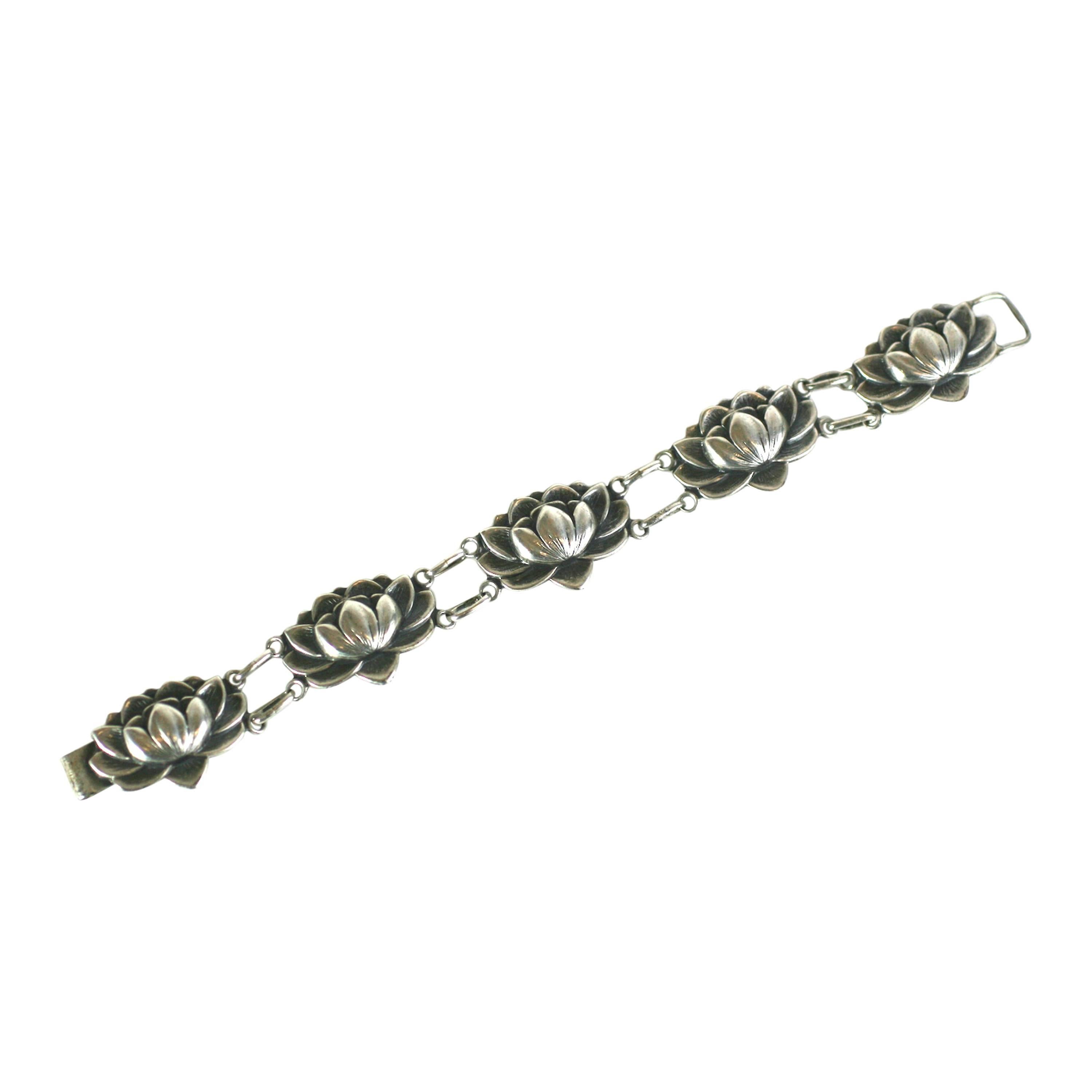 Danecraft Sterling Silver Water Lily Bracelet