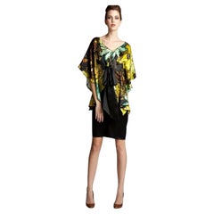 New Badgley Mischka Silk Cocktail Dress Sz 4