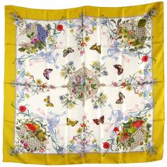 Gucci Silk Scarf floral motif New Never worn 1990s 12
