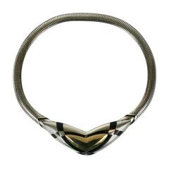 Sterling and Enamel Art Deco Style Collar, Black, Starr and Frost 10