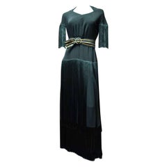 robe de soirée à franges des années 1940