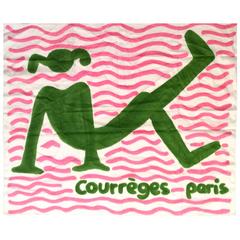 Rare Courreges Scarf - Mint Condition - Pink and Green