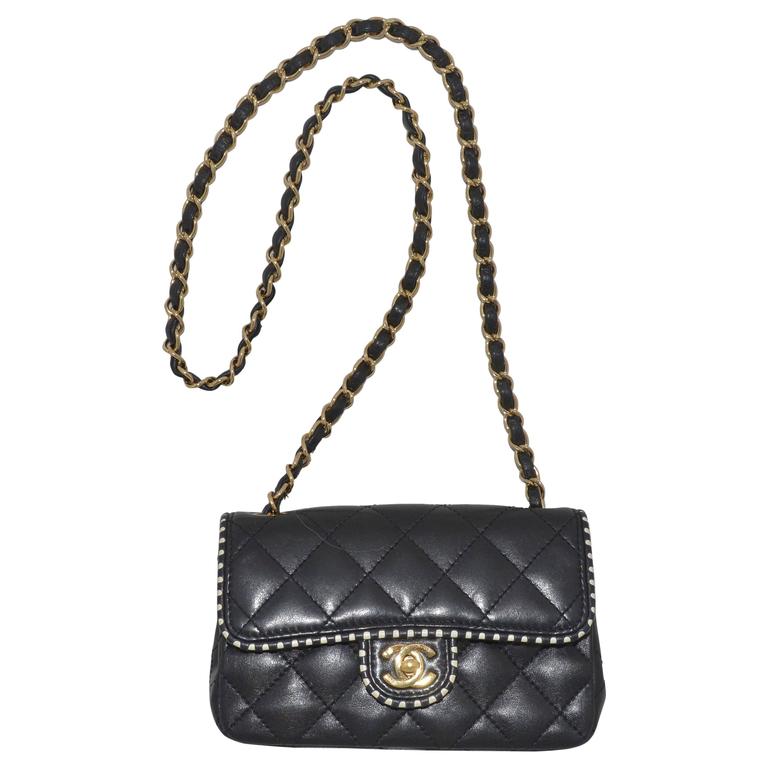 Chanel 2003-2004 Quilted Mini Flap Chain Handle Bag