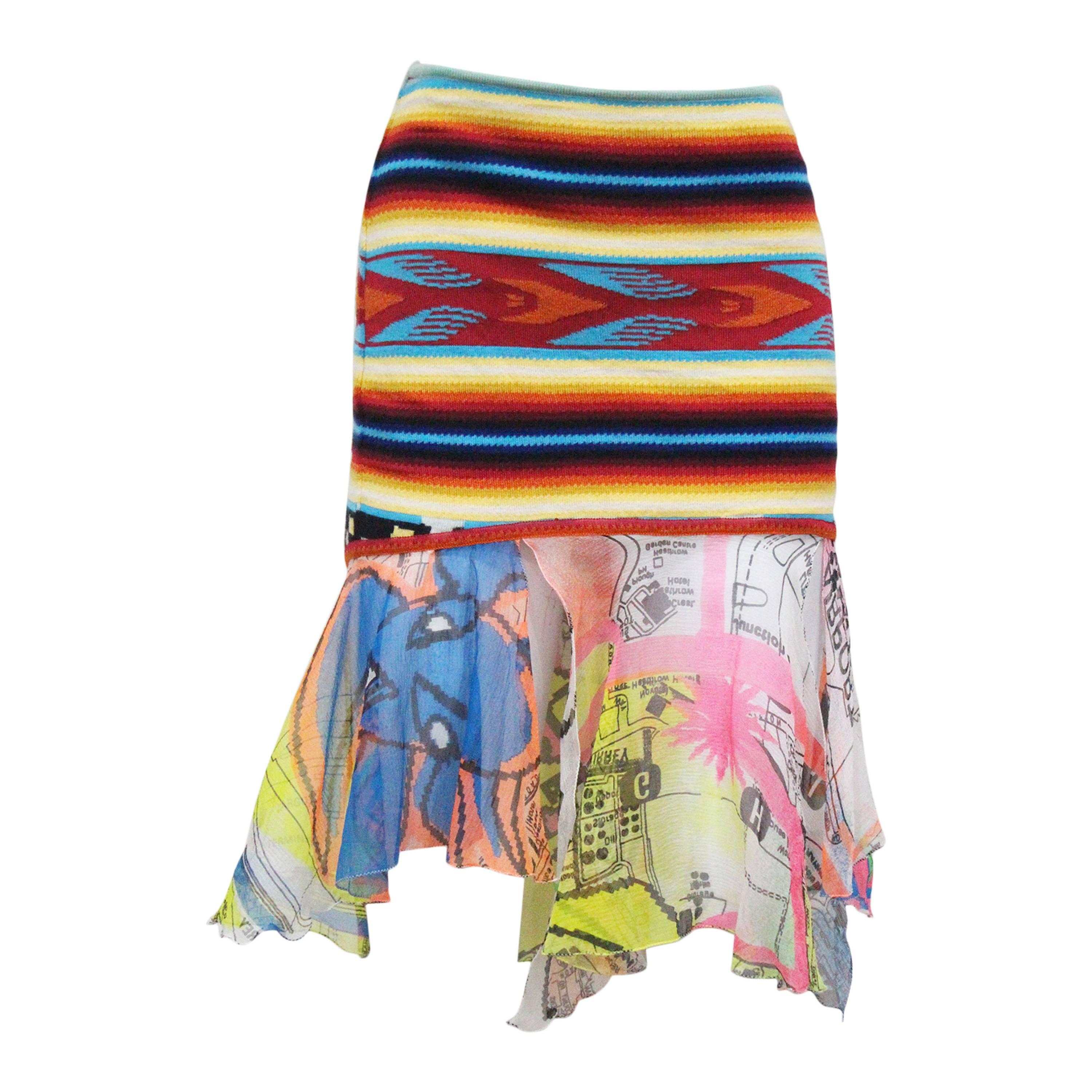 Christian Dior by John Galliano tribal knitted skirt, c. 2001