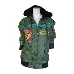 Christian Audigier for Ed Hardy hooded leather embossed jacket 12