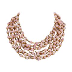 1993 Chanel Angel's Skin Coral Multi-Strand Necklace 10