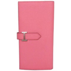 Hermès Bearn Wallet Rose Confetti Pink Epsom Leather with Palladium Hdw