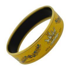 Heres Eamel Bangle in Yellow with Horses Large