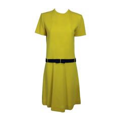 Early 1970s Bill Blass colour block mod knit dress 8