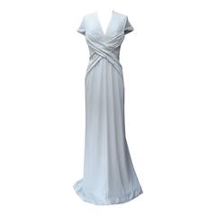 1990s Thierry Mugler White Silk Evening Gown