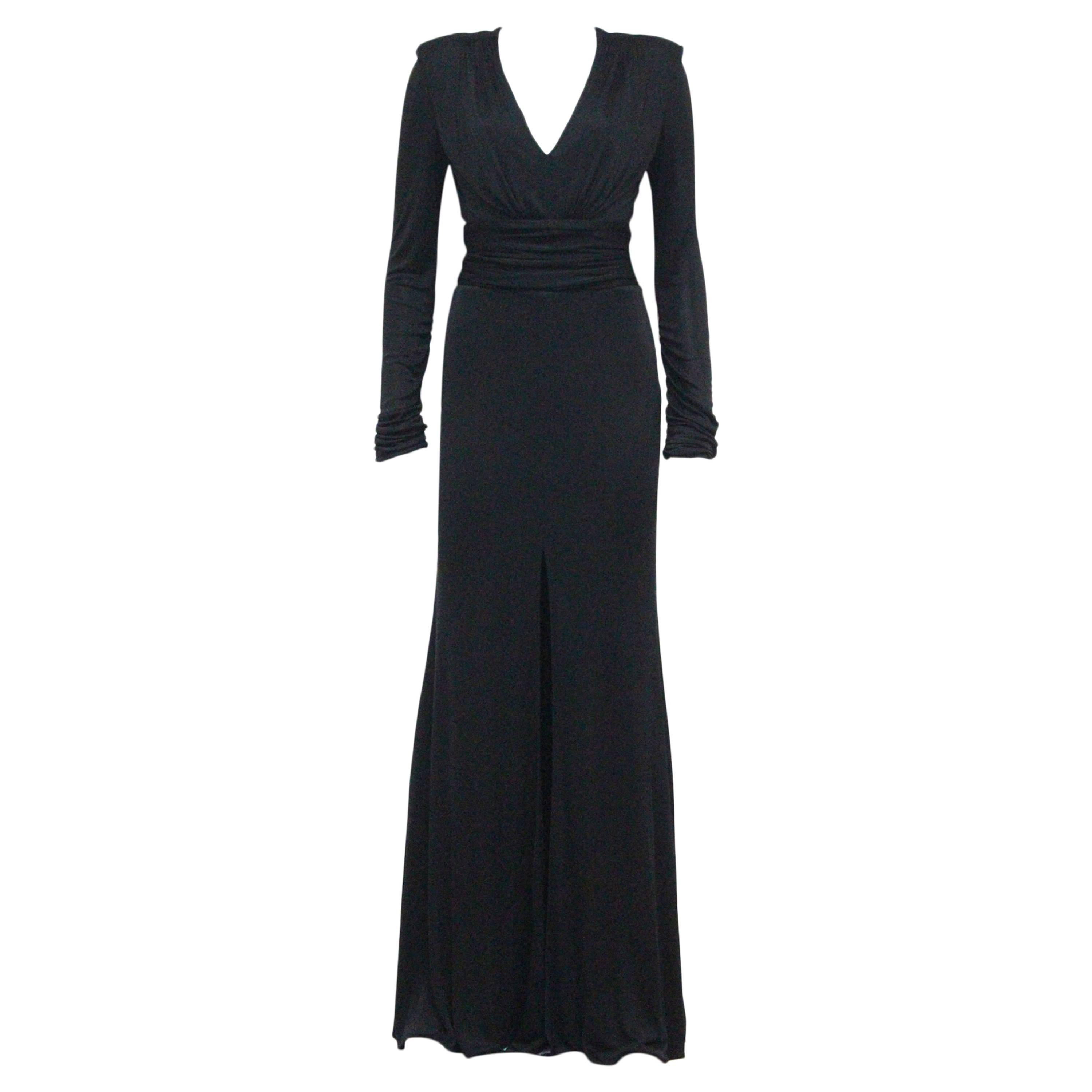 Gianni Versace Couture black silk jersey evening dress, c. 1990s 