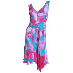 Gorgeous Celine Flower Print Silk Dress