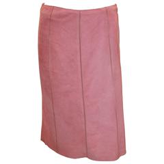 Gucci Rose Suede Skirt w/ Cutouts & Panels - 40 - NWT 12