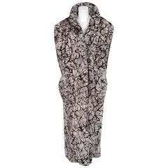 1970's Fendi Couture Chinchilla-Fur Graphic Sleeveless Full-Length Jacket Vest 8