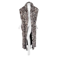 Vintage 1970's Fendi Couture by Karl Lagerfeld Chinchilla Fur Maxi Jacket Vest
